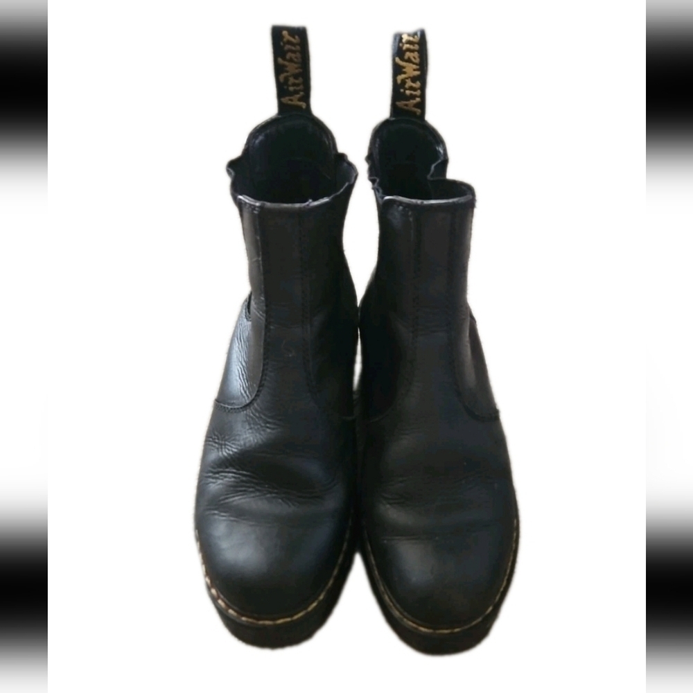 Dr. Marten Black Womens Rometty Wyoming Leather Platform Pull On Chelsea Boots 7 - Picture 4 of 14